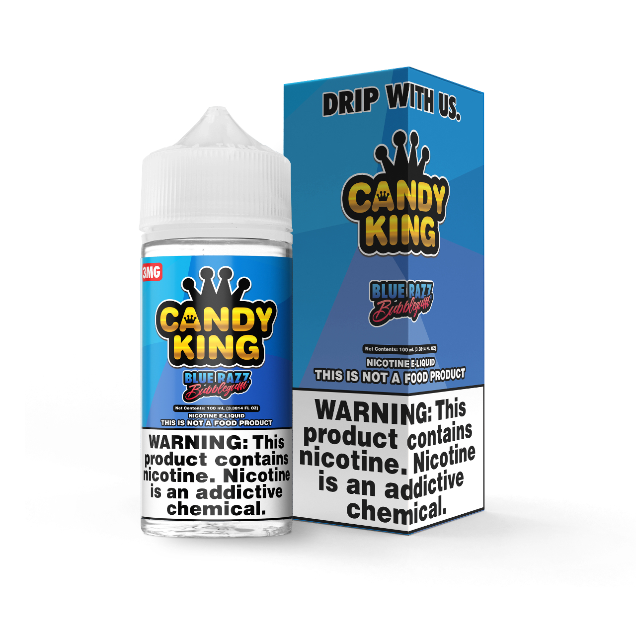 Candy King 100ml E-Juice Blue Razz Bubblegum 3mg Candy King 100ml E-Juice Blue Razz Bubblegum 3mg