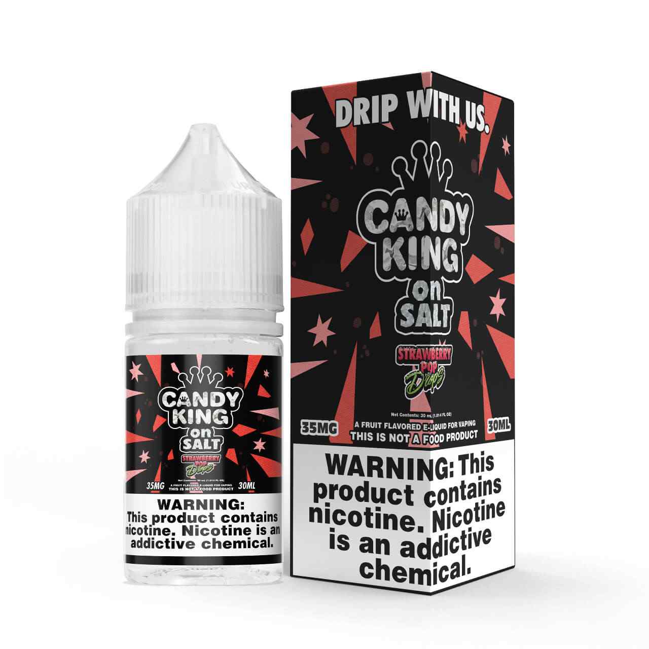 Candy King on Salt Strawberry Pop Drops 30ml E-Juice