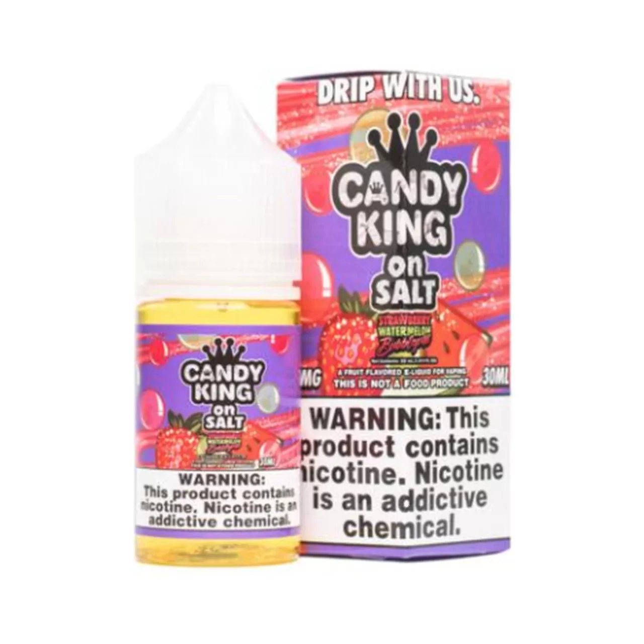 Candy King on Salt Strawberry Watermelon Bubble Gum 30ml E-Juice