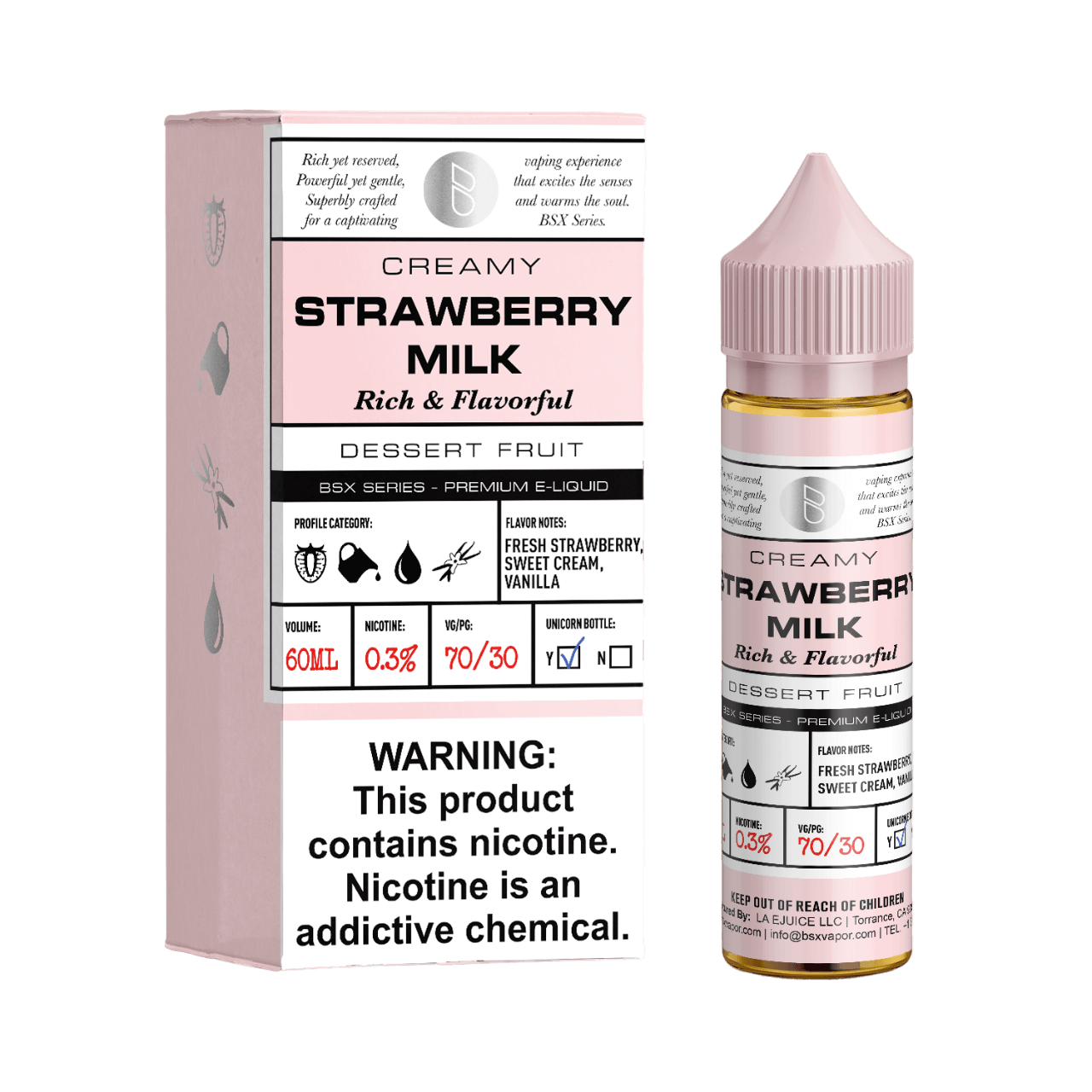 Glas Strawberry Milk 60ml E-Juice