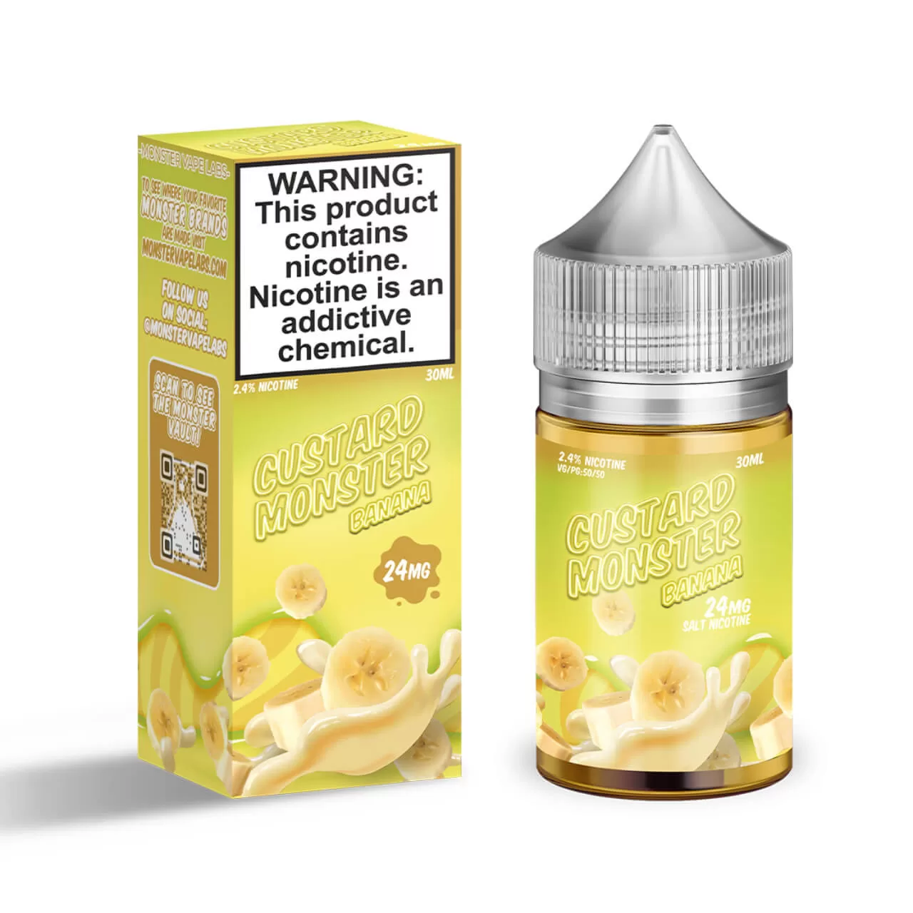 Custard Monster Banana Salt 30ml E-Juice Custard Monster Banana Salt 30ml E-Juice