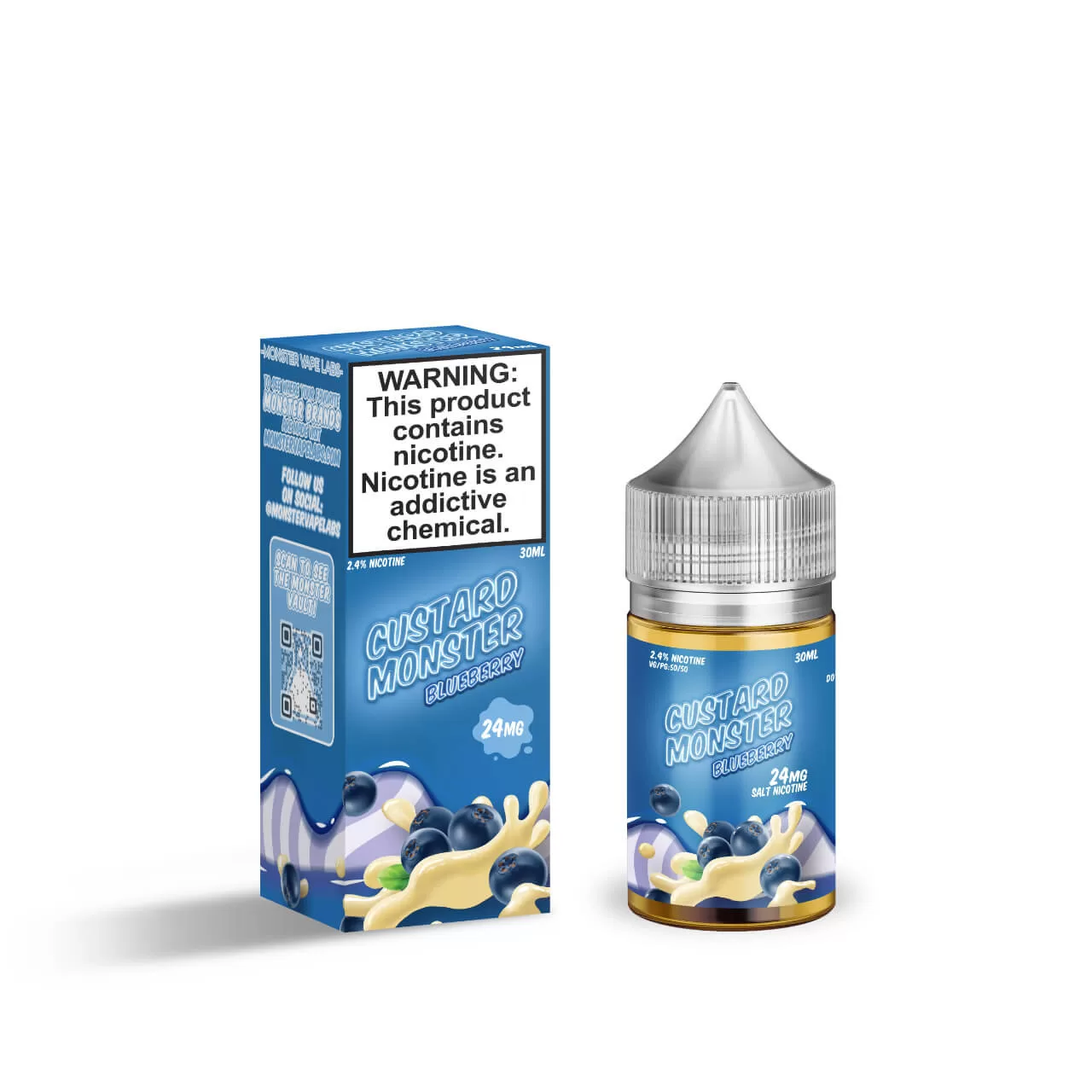 Custard Monster Blueberry Custard Salt 30ml E-Juice Custard Monster Blueberry Custard Salt 30ml E-Juice