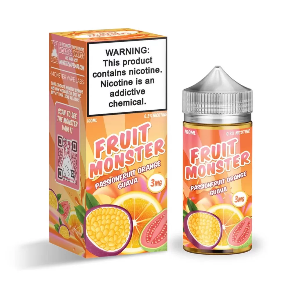Fruit Monster Passionfruit Orange Guava 100ml E-Juice Fruit Monster Passionfruit Orange Guava 100ml E-Juice