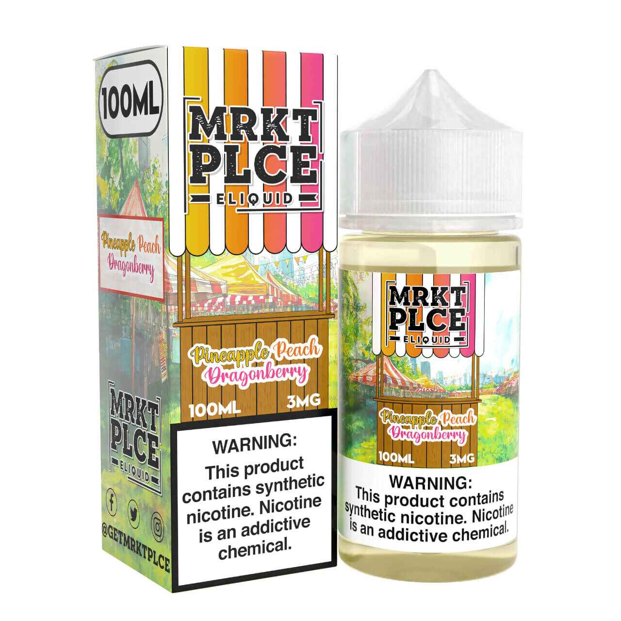 MRKTPLCE Pineapple Peach Dragonberry 100ml E-Juice MRKTPLCE Pineapple Peach Dragonberry 100ml E-Juice