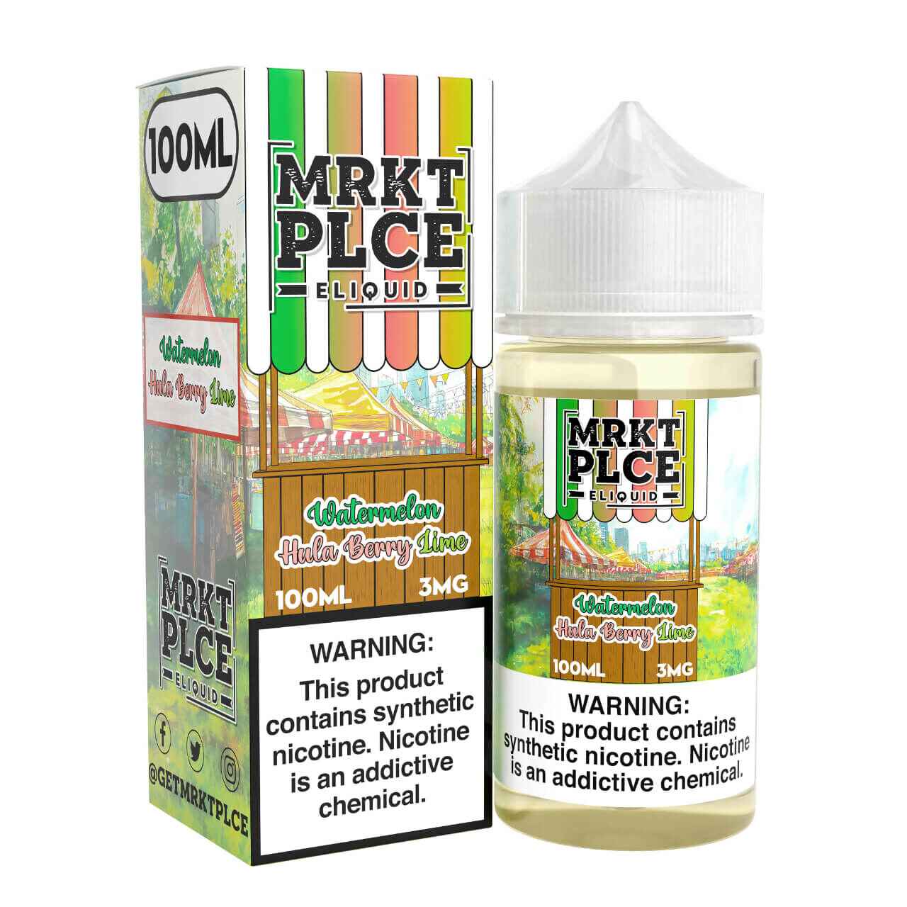 MRKTPLCE Watermelon Hulaberry Lime 100ml E-Juice MRKTPLCE Watermelon Hulaberry Lime 100ml E-Juice
