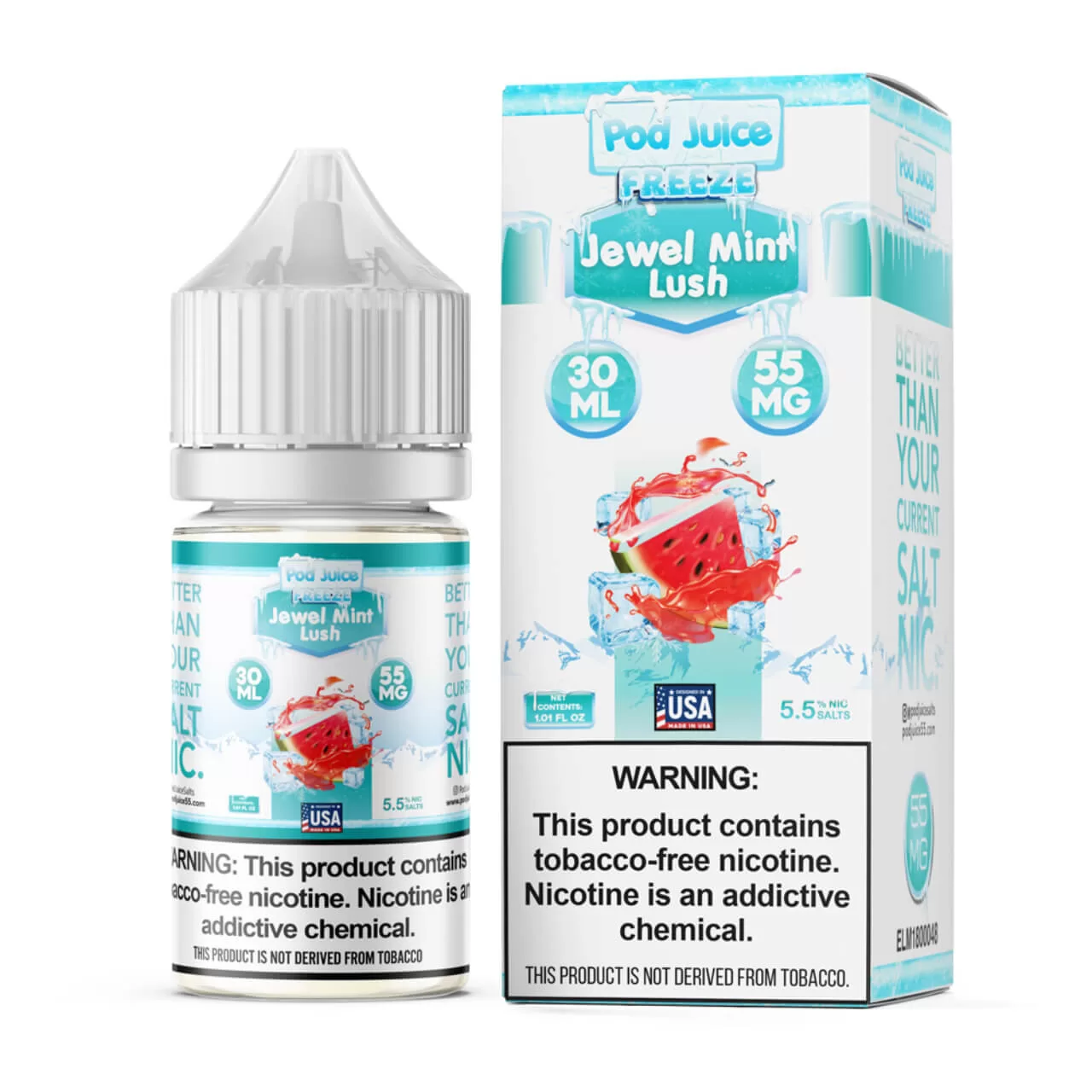 Pod Juice Salt Jewel Mint Lush Freeze Tobacco Free Nicotine E-Juice 30ml Pod Juice Salt Jewel Mint Lush Freeze Tobacco Free Nicotine E-Juice 30ml