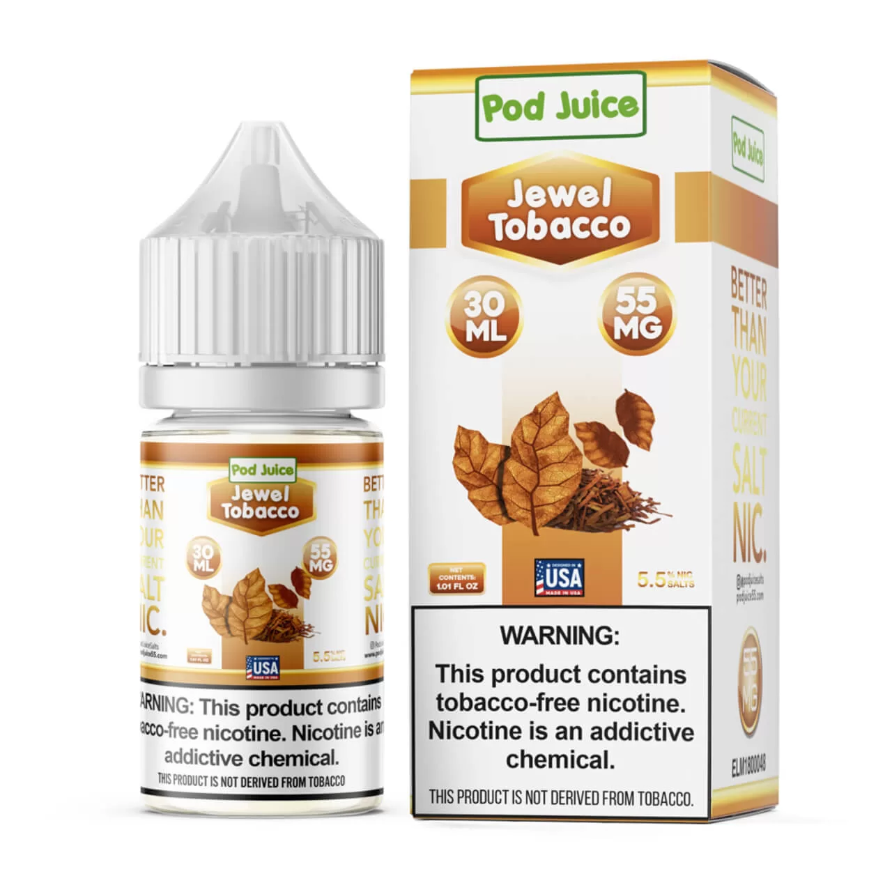 Pod Juice Salt Jewel Tobacco Tobacco Free Nicotine E-Juice 30ml Pod Juice Salt Jewel Tobacco Tobacco Free Nicotine E-Juice 30ml