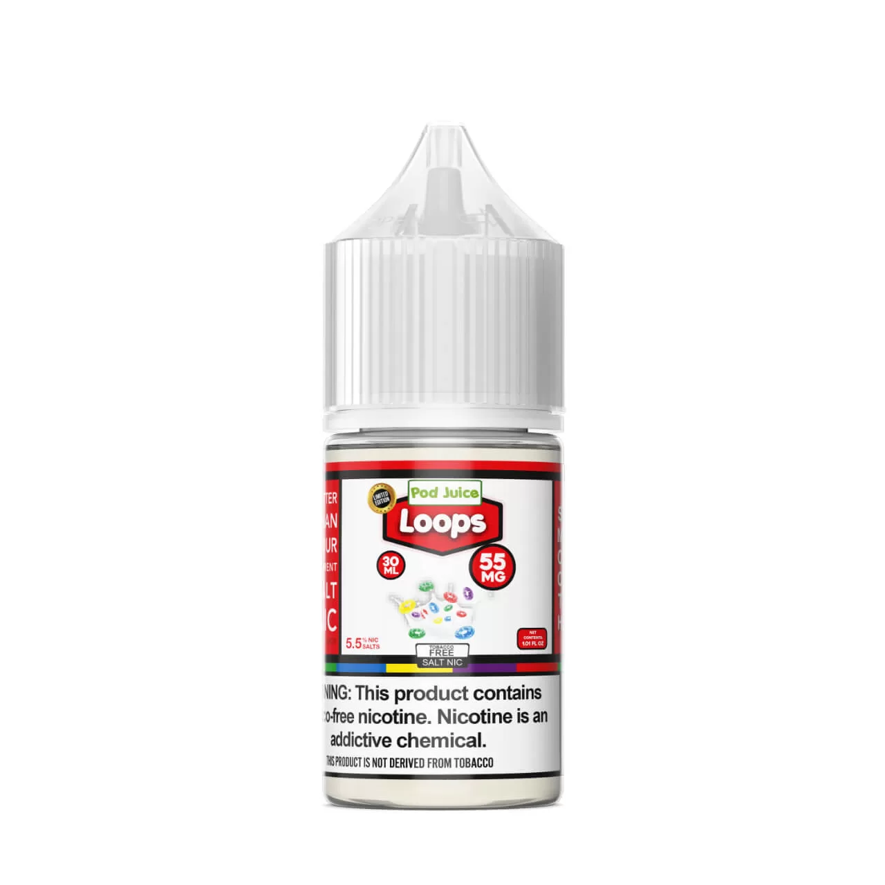 Pod Juice Salt Loops Tobacco Free Nicotine E-Juice 30ml Pod Juice Salt Loops Tobacco Free Nicotine E-Juice 30ml