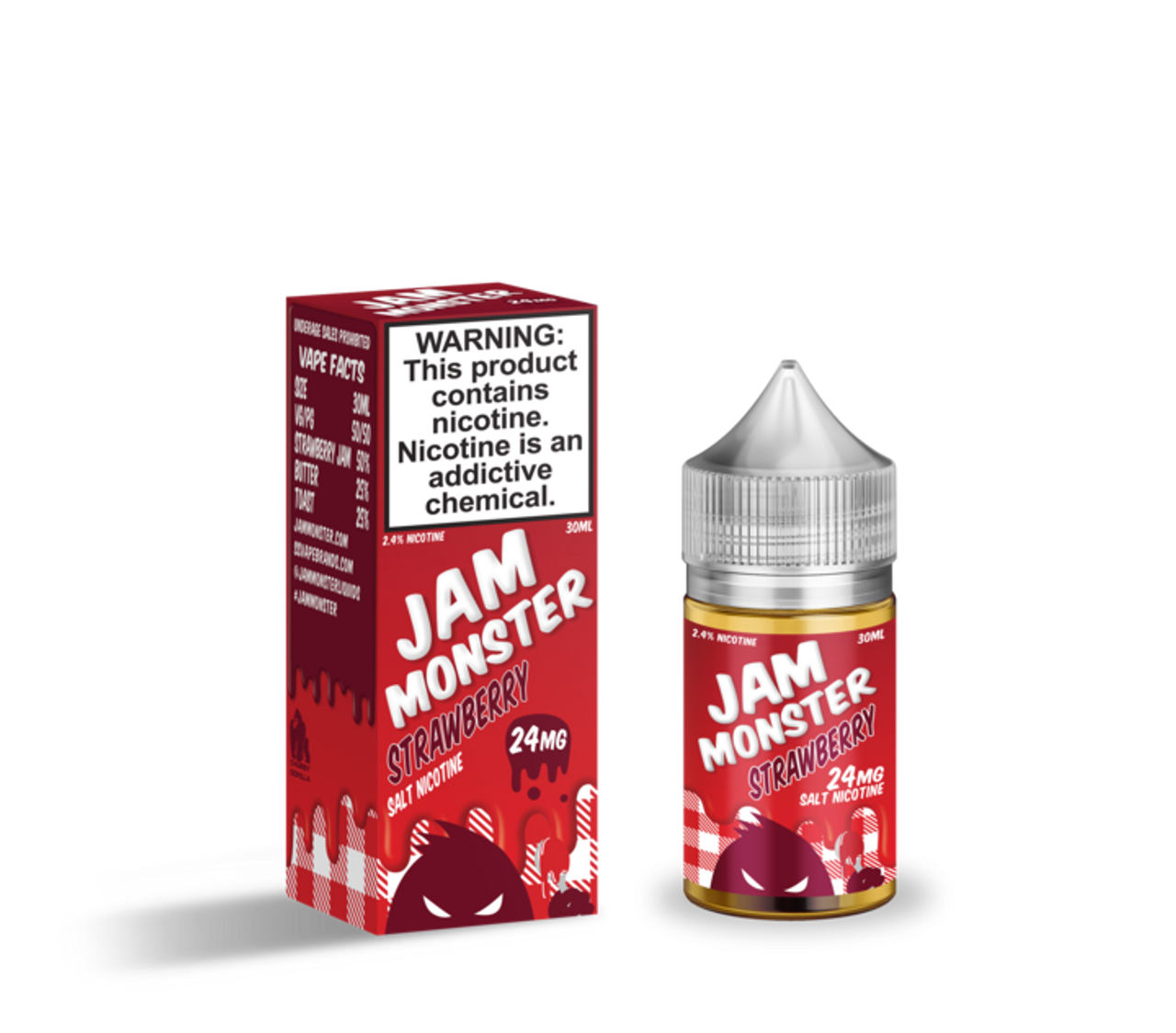 Strawberry Salt E-Juice by Jam Monster E-Liquid 30ML