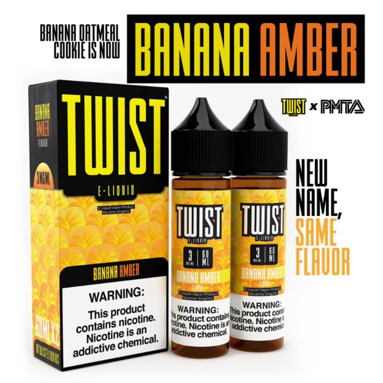 Twist E-Liquids E-Juice Banana Amber 3 MG Twist E-Liquids E-Juice Banana Amber 3 MG