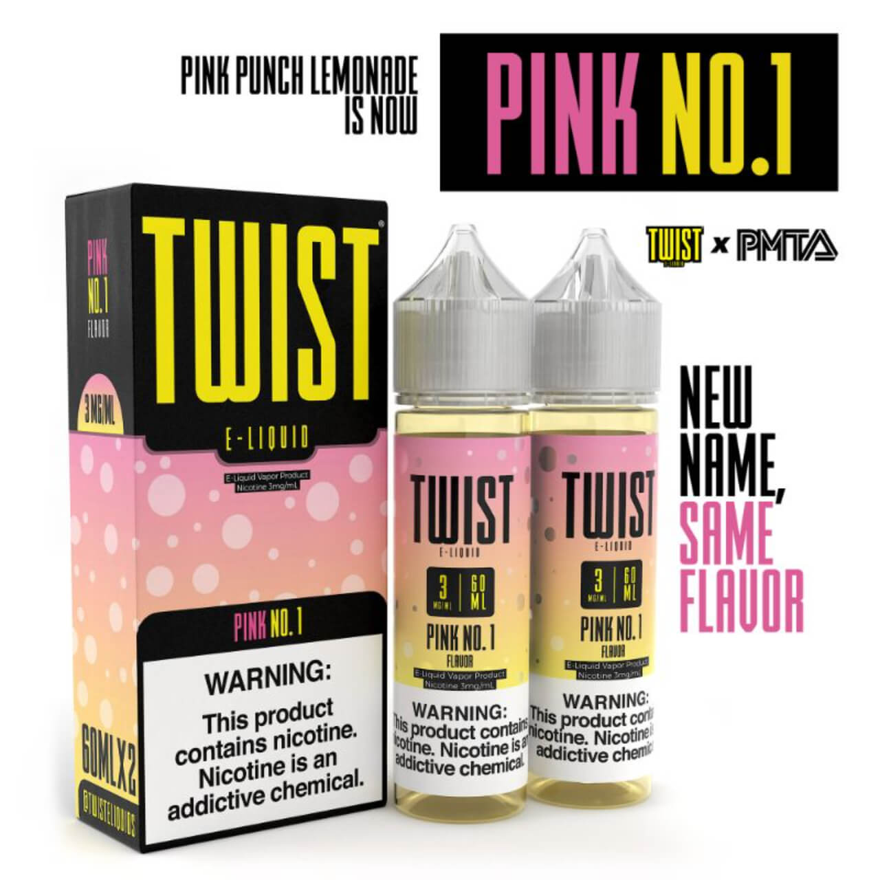 Twist E-Liquids E-Juice Pink No. 1 3 MG Twist E-Liquids E-Juice Pink No. 1 3 MG