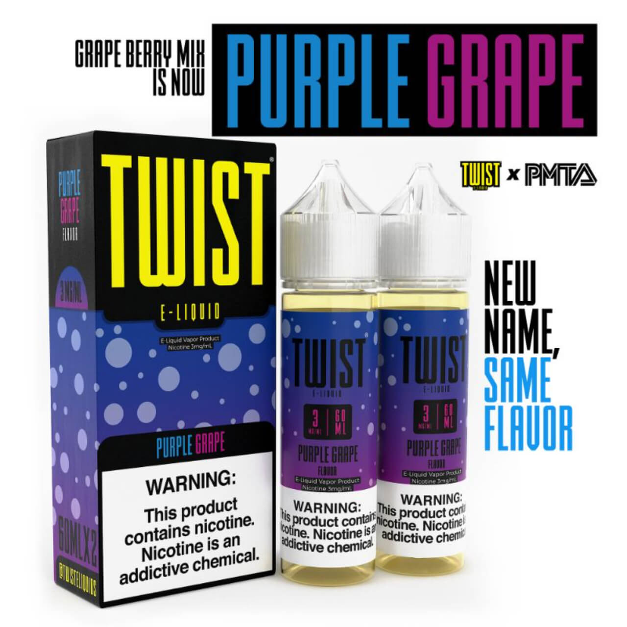 Twist E-Liquids E-Juice Purple Grape 3 MG Twist E-Liquids E-Juice Purple Grape 3 MG