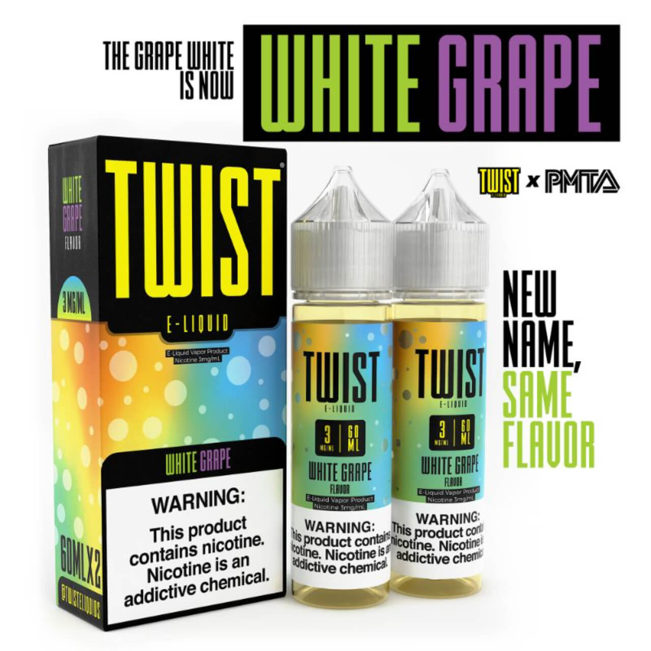 Twist E-Liquids E-Juice White Grape 3 MG Twist E-Liquids E-Juice White Grape 3 MG