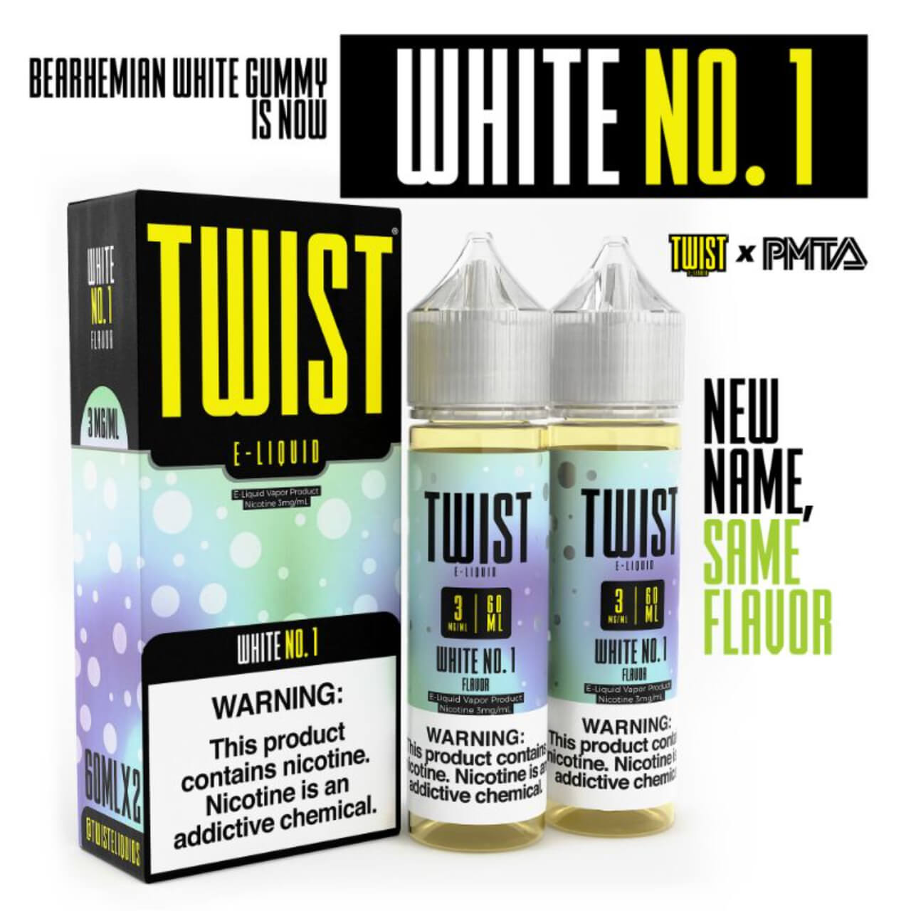 Twist E-Liquids E-Juice White No.1 3 MG Twist E-Liquids E-Juice White No.1 3 MG