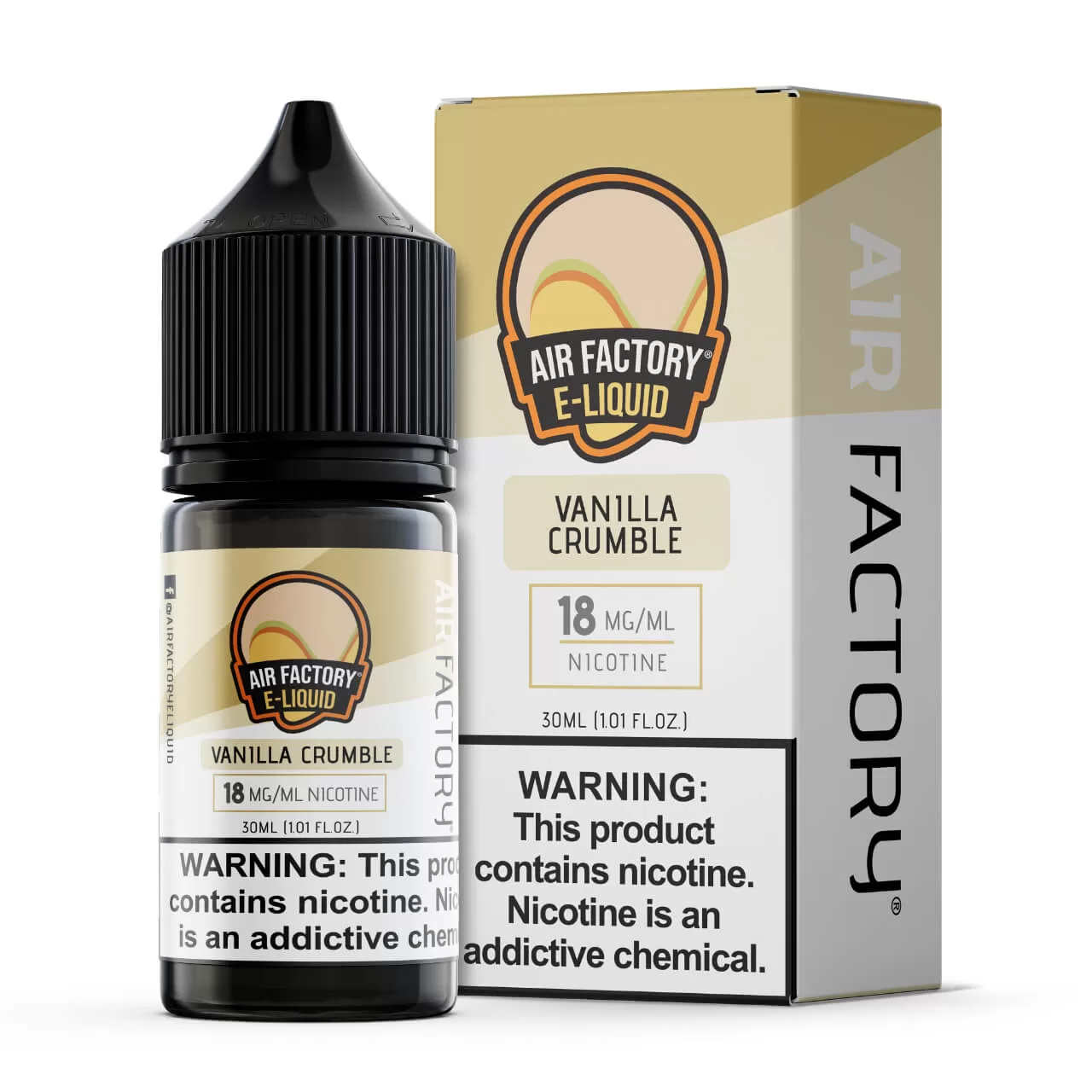 Air Factory Salt Vanilla Crumble 30ml E-Juice Air Factory Salt Vanilla Crumble 30ml E-Juice
