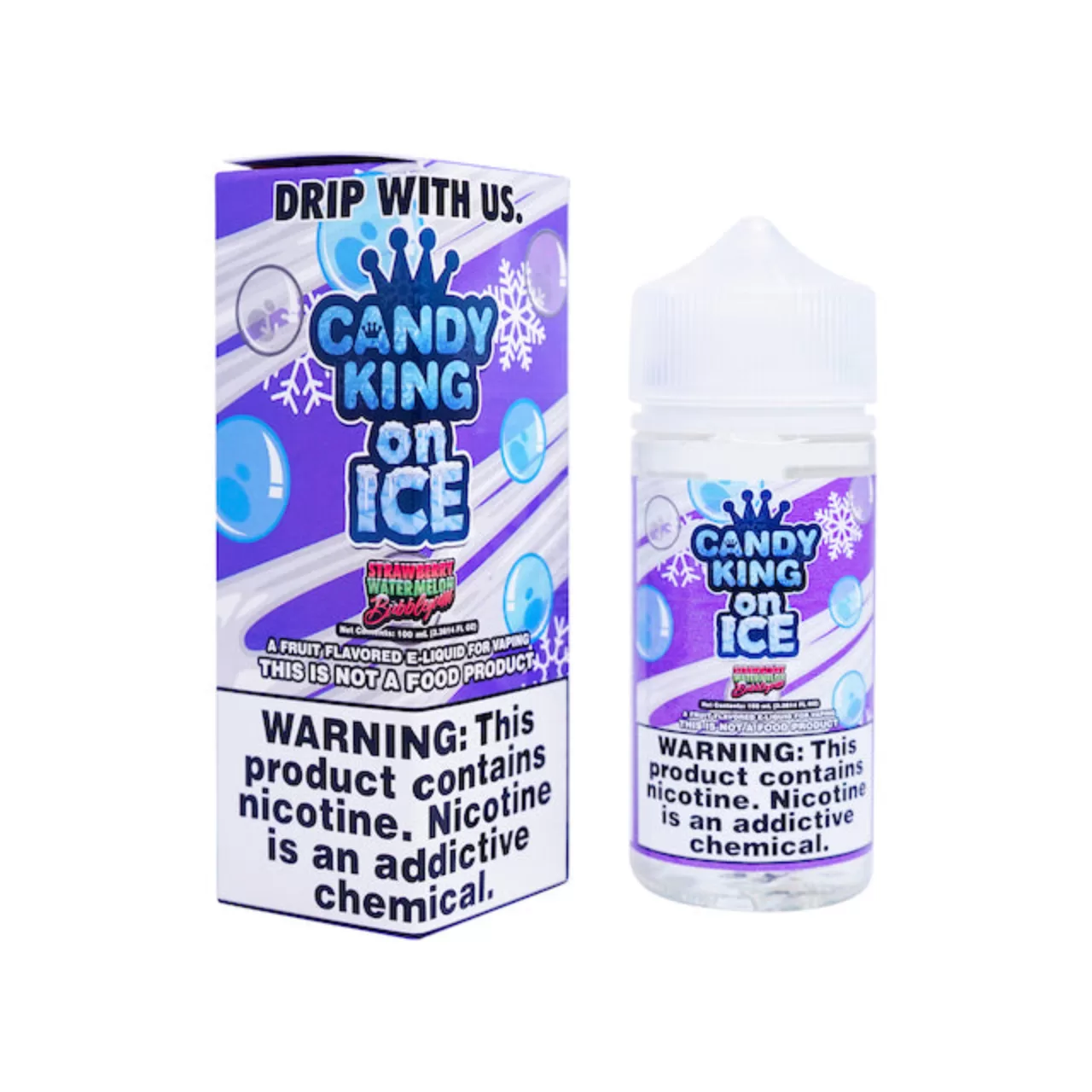 Candy King E-Juice Ice Collection (100ml) Strawberry Watermelon Bubblegum Ice 3 MG