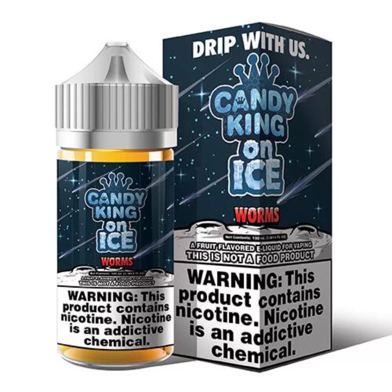 Candy King E-Juice Ice Collection (100ml) Worms Ice 3 MG