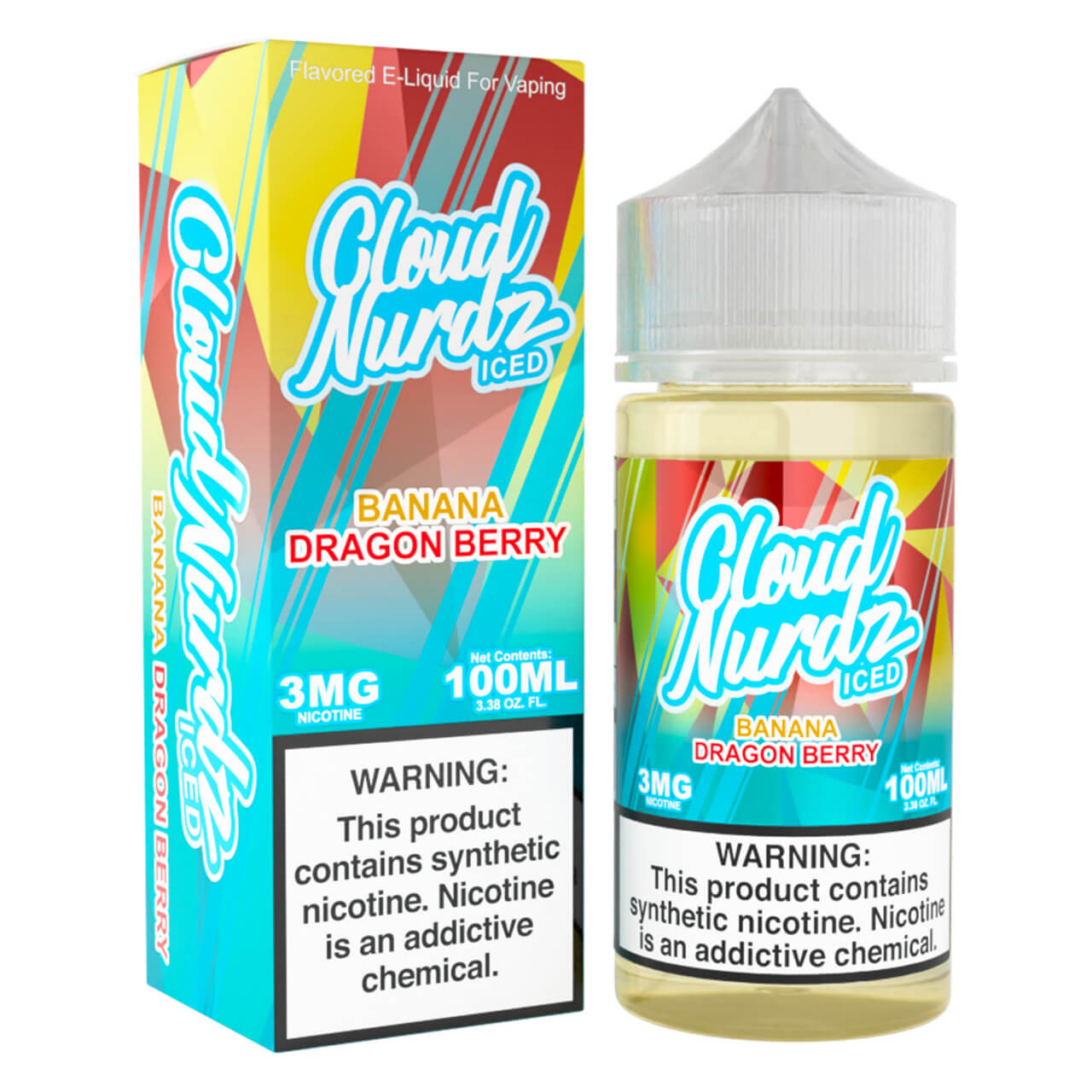 Cloud Nurdz Iced Banana Dragonberry Synthetic Nicotine 100ml E-Juice Cloud Nurdz Iced Banana Dragonberry Synthetic Nicotine 100ml E-Juice
