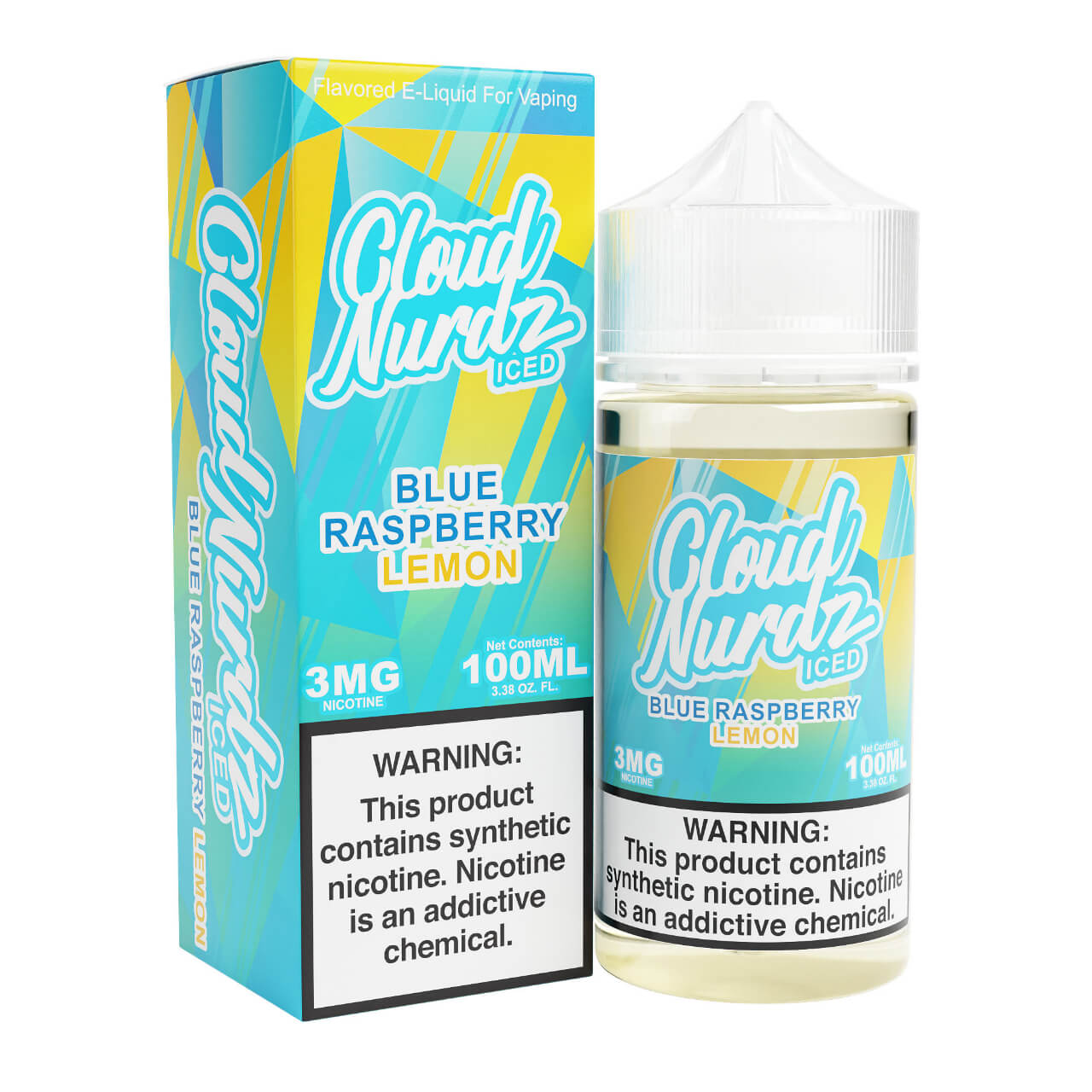 Cloud Nurdz Iced Blue Raspberry Lemon Synthetic Nicotine 100ml E-Juice Cloud Nurdz Iced Blue Raspberry Lemon Synthetic Nicotine 100ml E-Juice