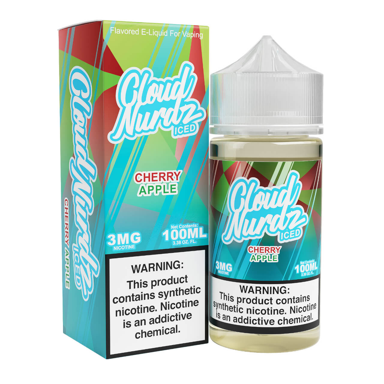 Cloud Nurdz Iced Cherry Apple Synthetic Nicotine 100ml E-Juice Cloud Nurdz Iced Cherry Apple Synthetic Nicotine 100ml E-Juice