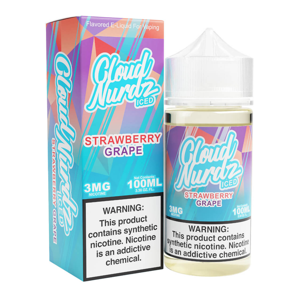 Cloud Nurdz Iced Grape Strawberry Synthetic Nicotine 100ml E-Juice Cloud Nurdz Iced Grape Strawberry Synthetic Nicotine 100ml E-Juice
