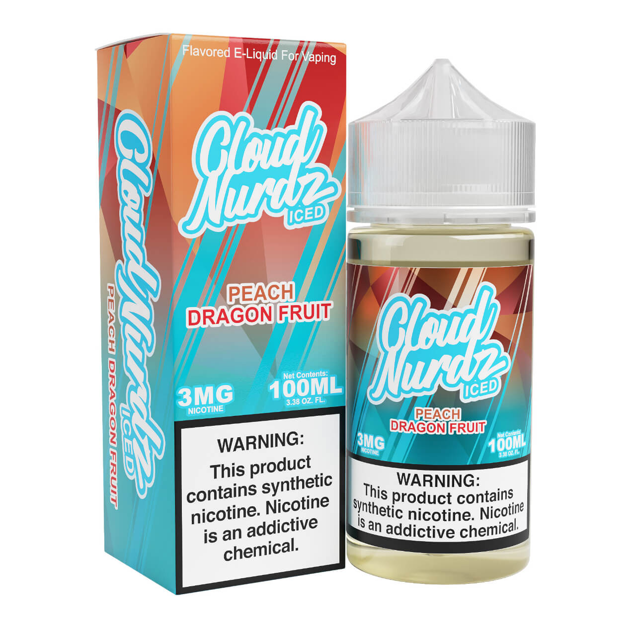 Cloud Nurdz Iced Peach Dragonfruit Synthetic Nicotine 100ml E-Juice Cloud Nurdz Iced Peach Dragonfruit Synthetic Nicotine 100ml E-Juice