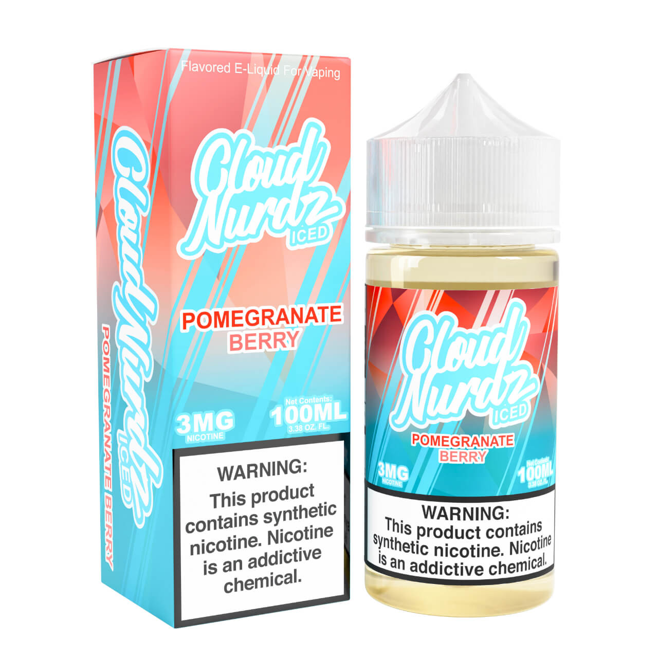 Cloud Nurdz Iced Pomegranate Berry Synthetic Nicotine 100ml E-Juice Cloud Nurdz Iced Pomegranate Berry Synthetic Nicotine 100ml E-Juice