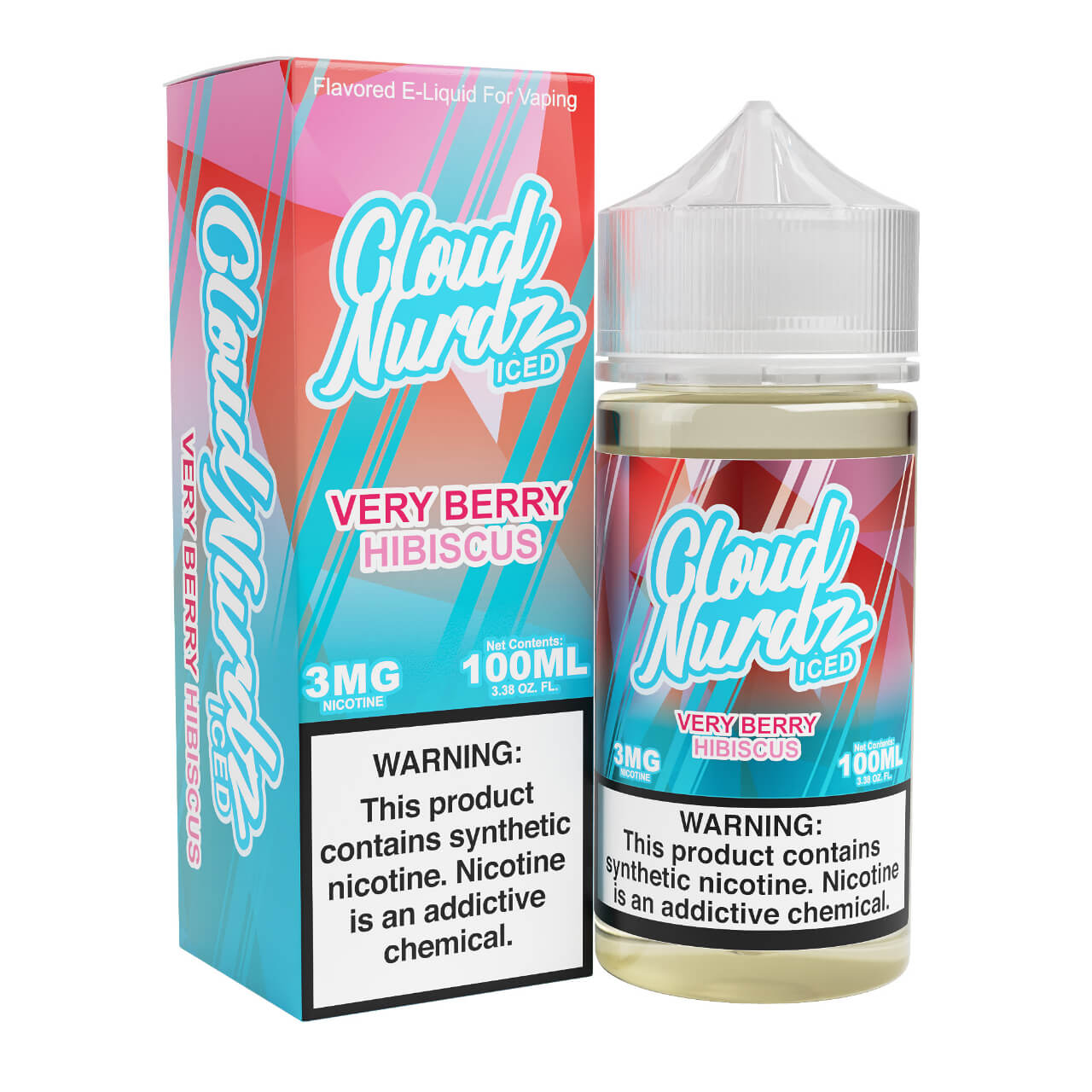Cloud Nurdz Iced Very Berry Hibiscus Synthetic Nicotine 100ml E-Juice Cloud Nurdz Iced Very Berry Hibiscus Synthetic Nicotine 100ml E-Juice