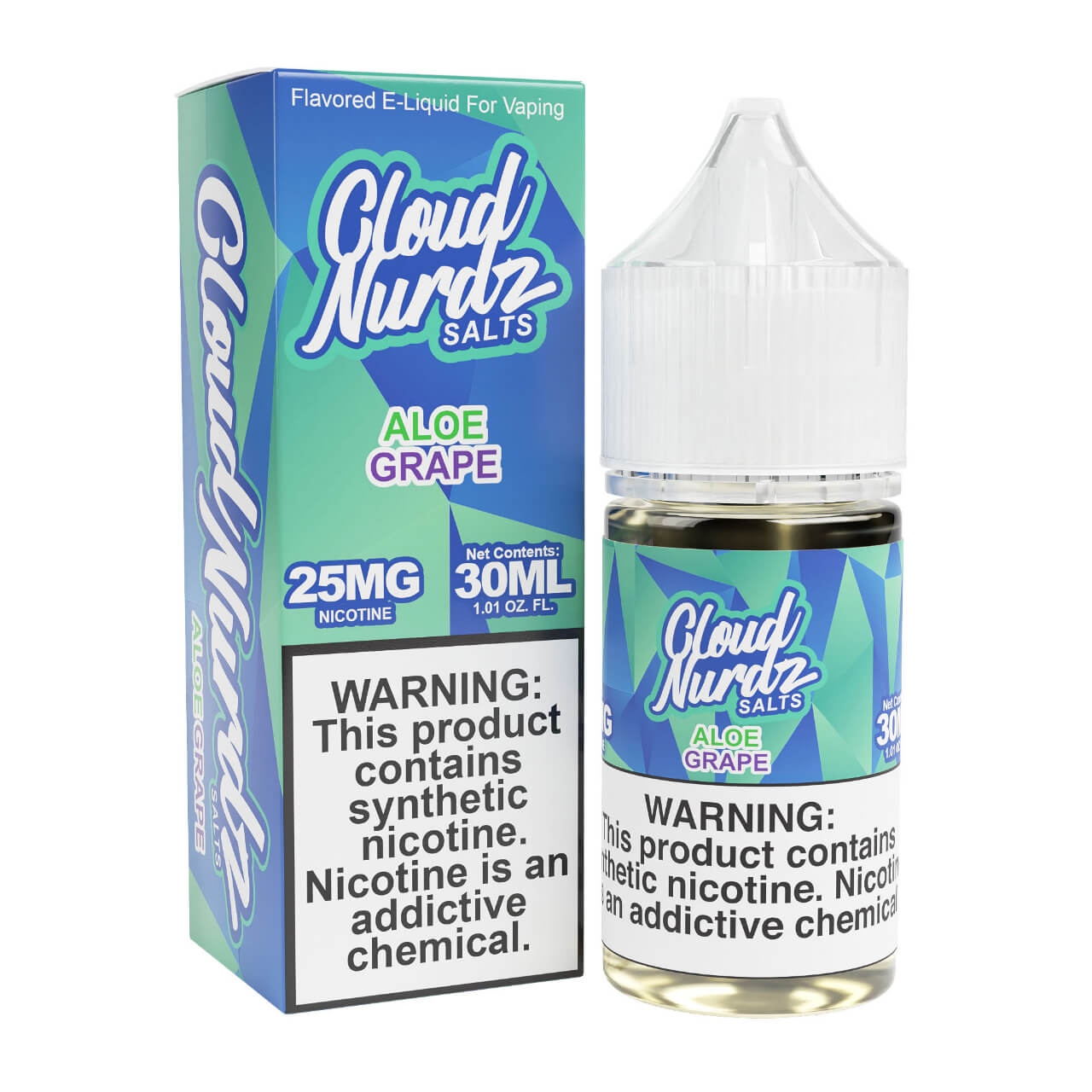 Cloud Nurdz Salts Aloe Grape Synthetic Nicotine 30ml E-Juice 25mg