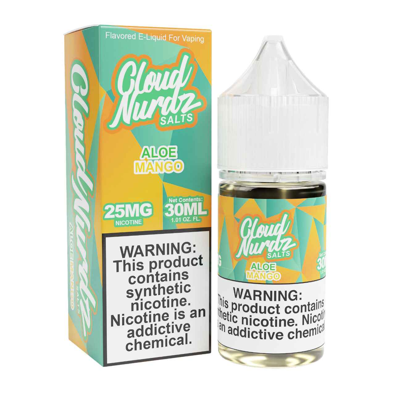 Cloud Nurdz Salts Aloe Mango Synthetic Nicotine 30ml E-Juice 25mg Cloud Nurdz Salts Aloe Mango Synthetic Nicotine 30ml E-Juice 25mg