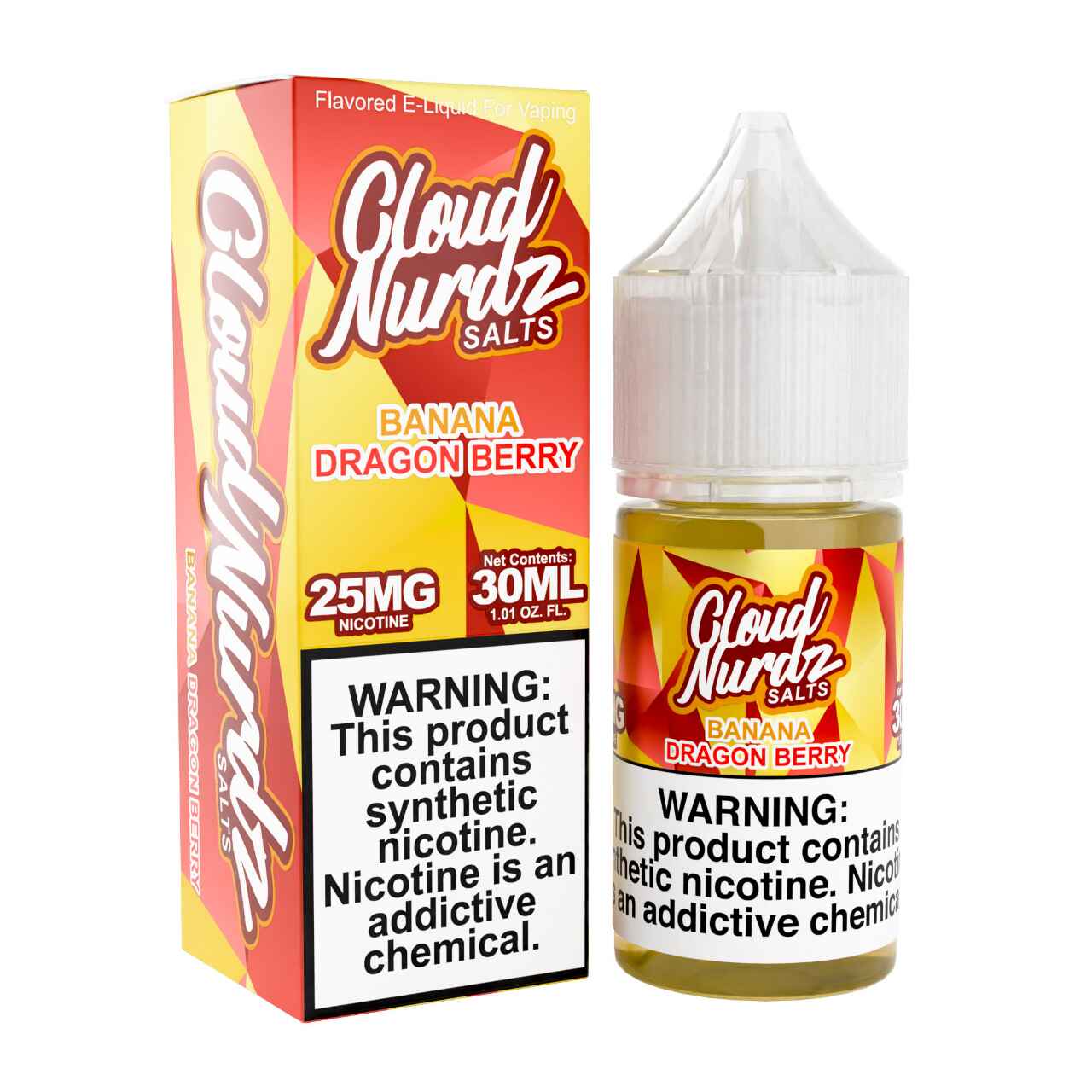 Cloud Nurdz Salts Banana Dragonberry Synthetic Nicotine 30ml E-Juice 25mg Cloud Nurdz Salts Banana Dragonberry Synthetic Nicotine 30ml E-Juice 25mg