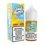 Cloud Nurdz Salts Blue Raspberry Lemon Synthetic Nicotine 30ml E-Juice 25mg
