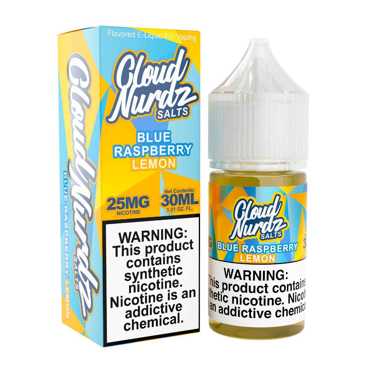 Cloud Nurdz Salts Blue Raspberry Lemon Synthetic Nicotine 30ml E-Juice 25mg Cloud Nurdz Salts Blue Raspberry Lemon Synthetic Nicotine 30ml E-Juice 25mg