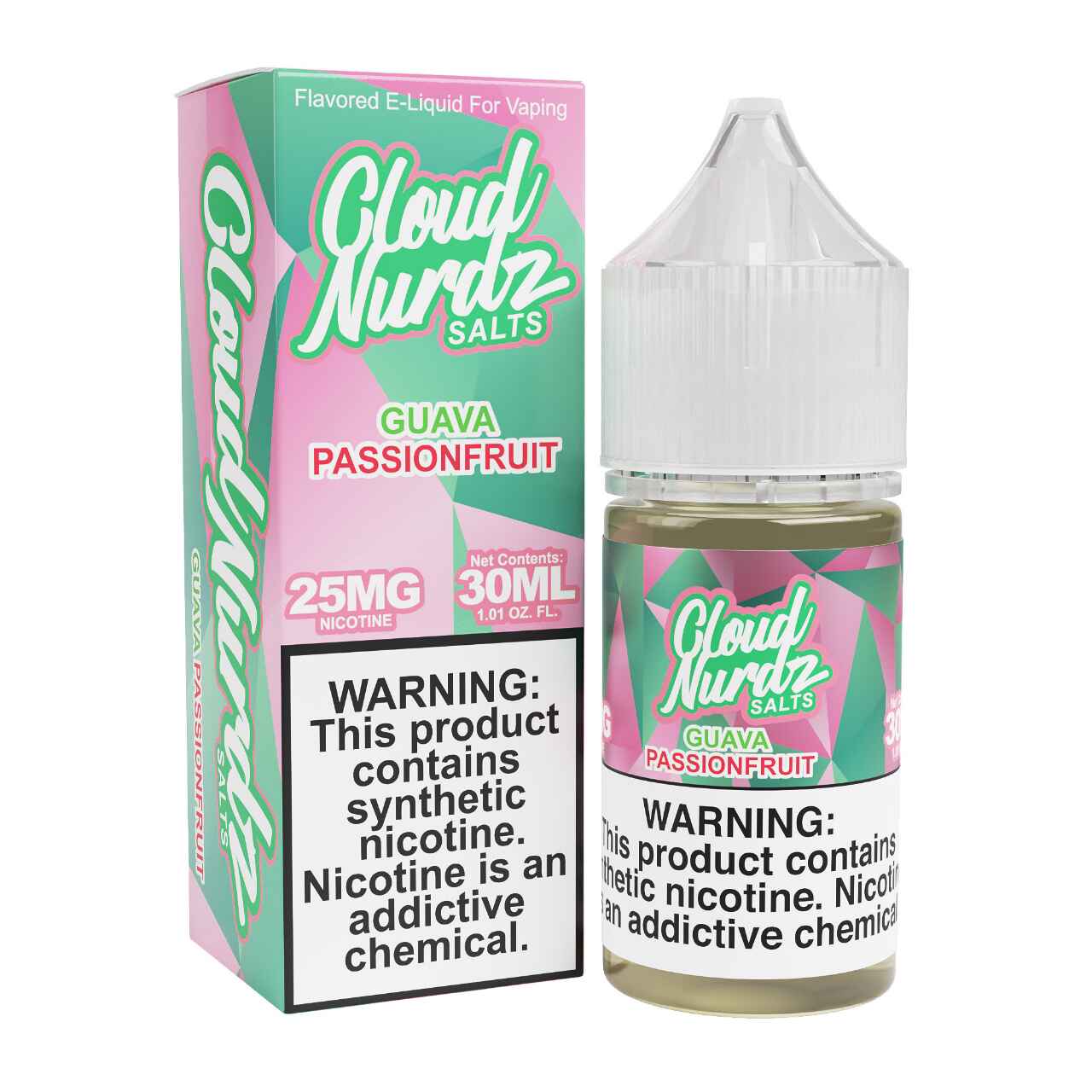 Cloud Nurdz Salts Guava Passion Synthetic Nicotine 30ml E-Juice 25mg Cloud Nurdz Salts Guava Passion Synthetic Nicotine 30ml E-Juice 25mg