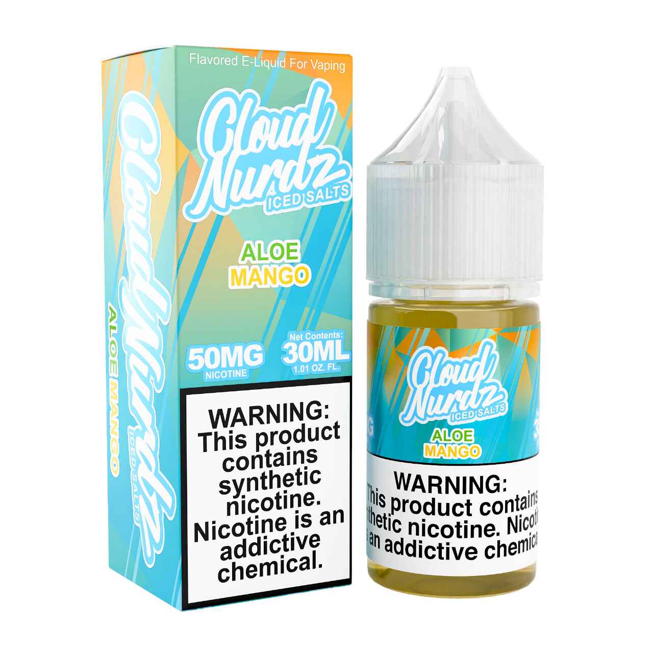 Cloud Nurdz Salts Iced Aloe Mango Synthetic Nicotine 30ml E-Juice 50mg Cloud Nurdz Salts Iced Aloe Mango Synthetic Nicotine 30ml E-Juice 50mg