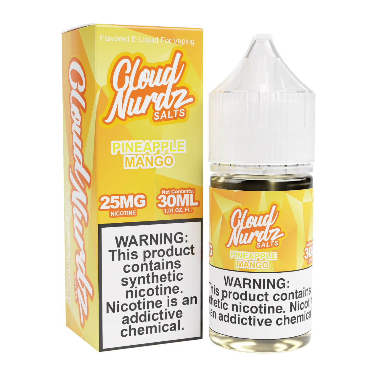 Cloud Nurdz Salts Pineapple Mango Synthetic Nicotine 30ml E-Juice 25mg