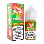Cloud Nurdz Salts Sour Watermelon Strawberry Synthetic Nicotine 30ml E-Juice 25mg
