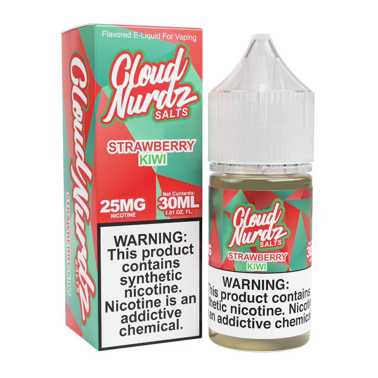 Cloud Nurdz Salts Strawberry Kiwi Synthetic Nicotine 30ml E-Juice 25mg Cloud Nurdz Salts Strawberry Kiwi Synthetic Nicotine 30ml E-Juice 25mg