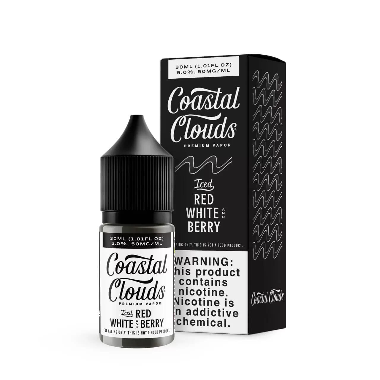 Coastal Clouds Iced Red White & Berry (Bom Pop) 30ml Salt E-Juice Coastal Clouds Iced Red White & Berry (Bom Pop) 30ml Salt E-Juice