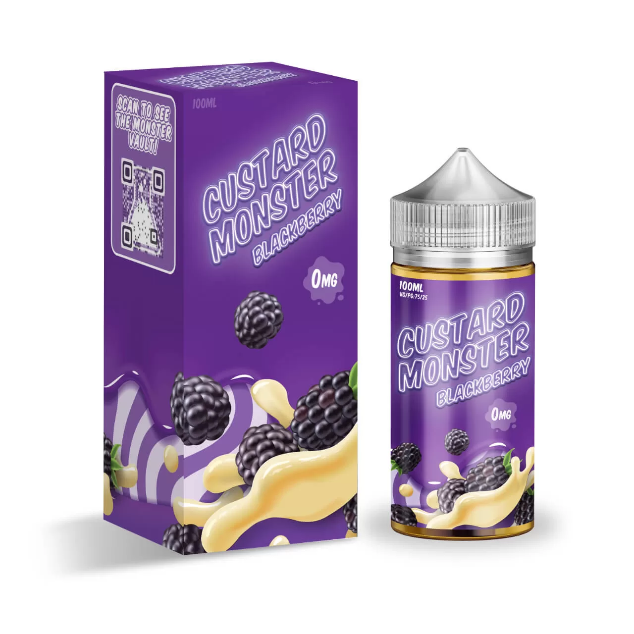 Custard Monster Blackberry Custard 100ml E-Juice Custard Monster Blackberry Custard 100ml E-Juice