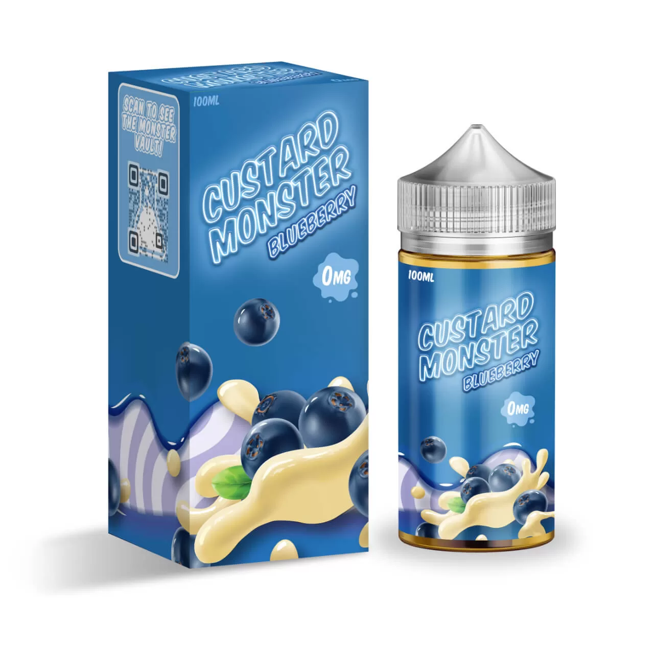 Custard Monster Blueberry Custard 100ml E-Juice Custard Monster Blueberry Custard 100ml E-Juice
