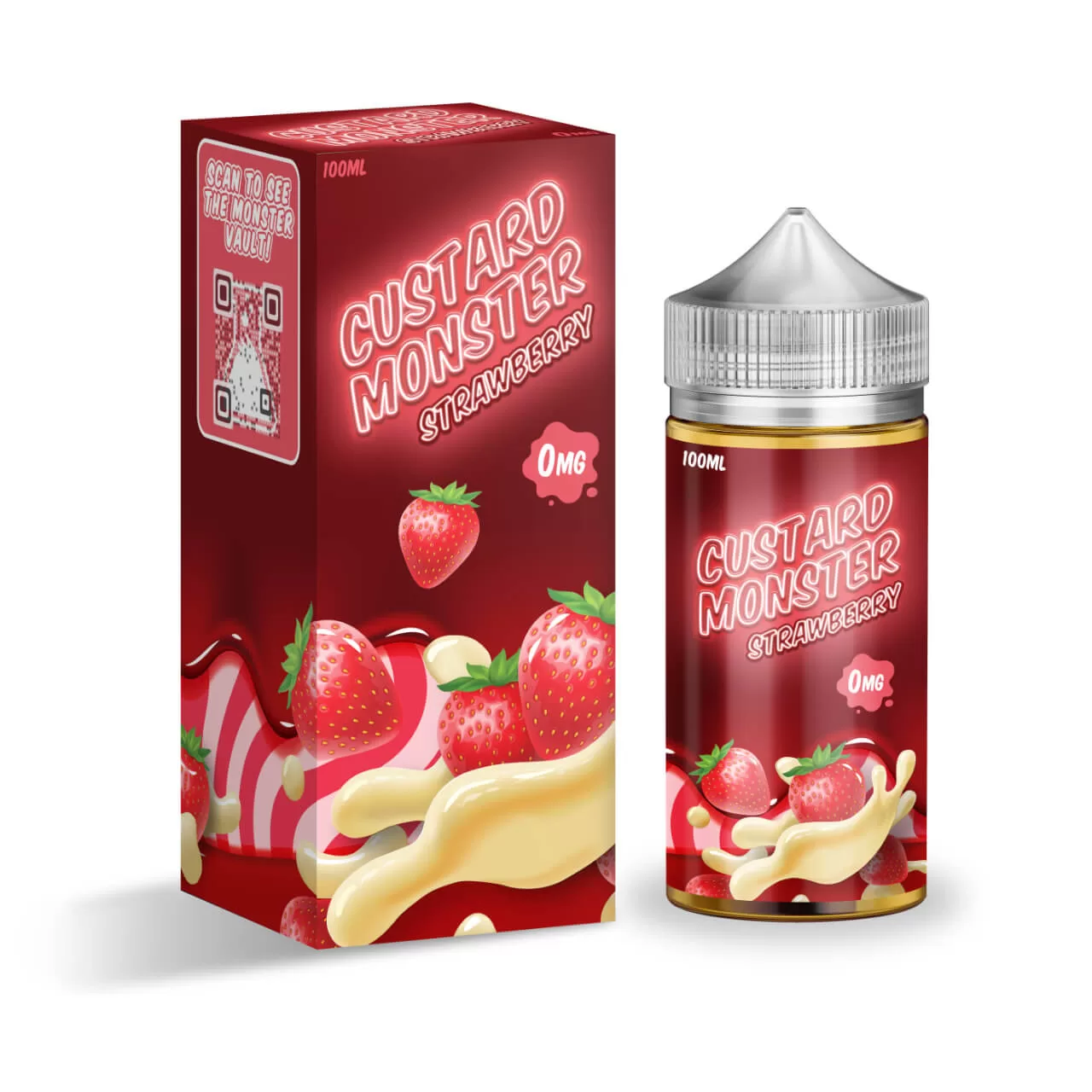 Custard Monster Strawberry Custard 100ml E-Juice Custard Monster Strawberry Custard 100ml E-Juice