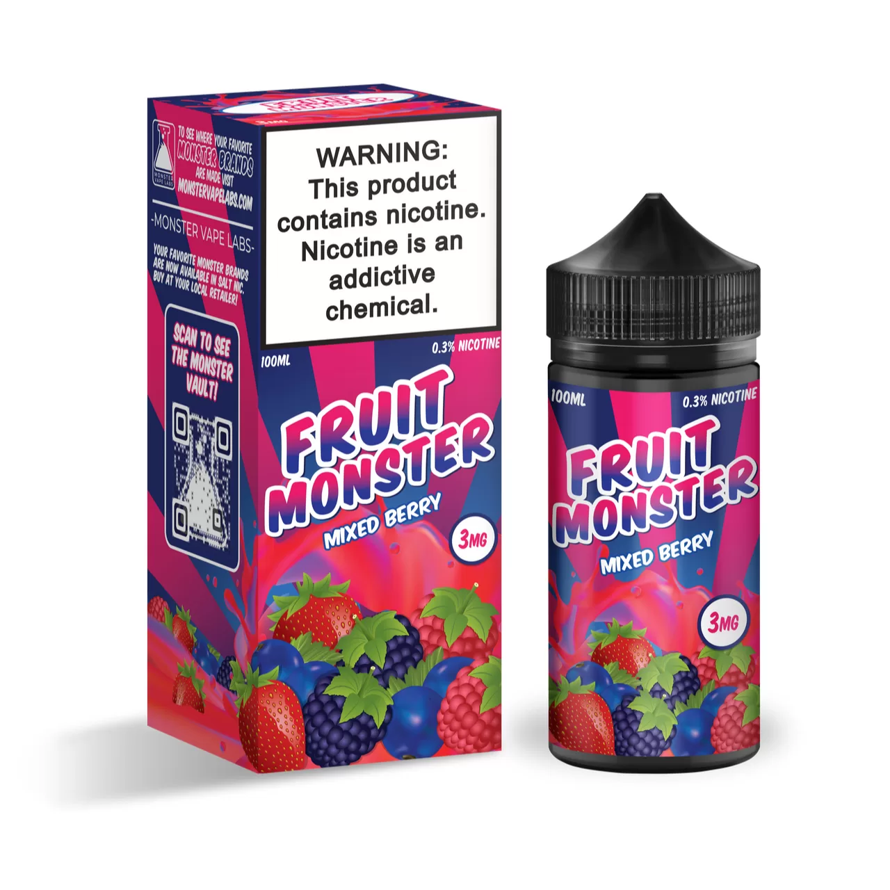 Fruit Monster E-Juice Collection (100ml) Mixed Berry 3 MG Fruit Monster E-Juice Collection (100ml) Mixed Berry 3 MG