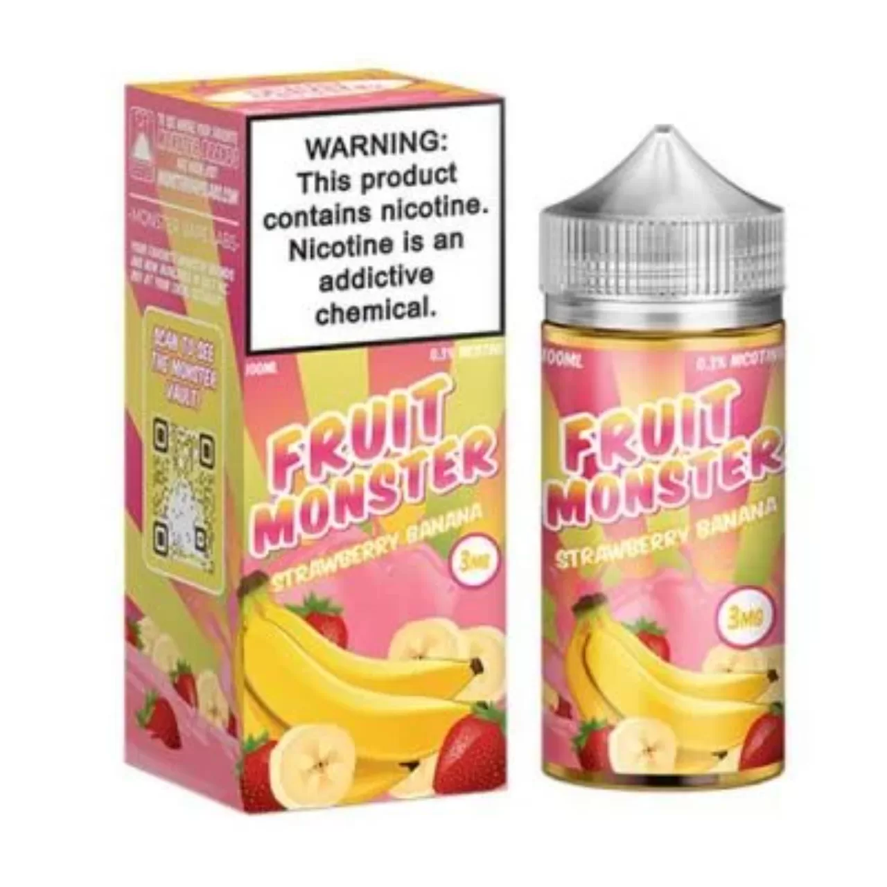 Fruit Monster E-Juice Collection (100ml) Strawberry Banana 3 MG Fruit Monster E-Juice Collection (100ml) Strawberry Banana 3 MG