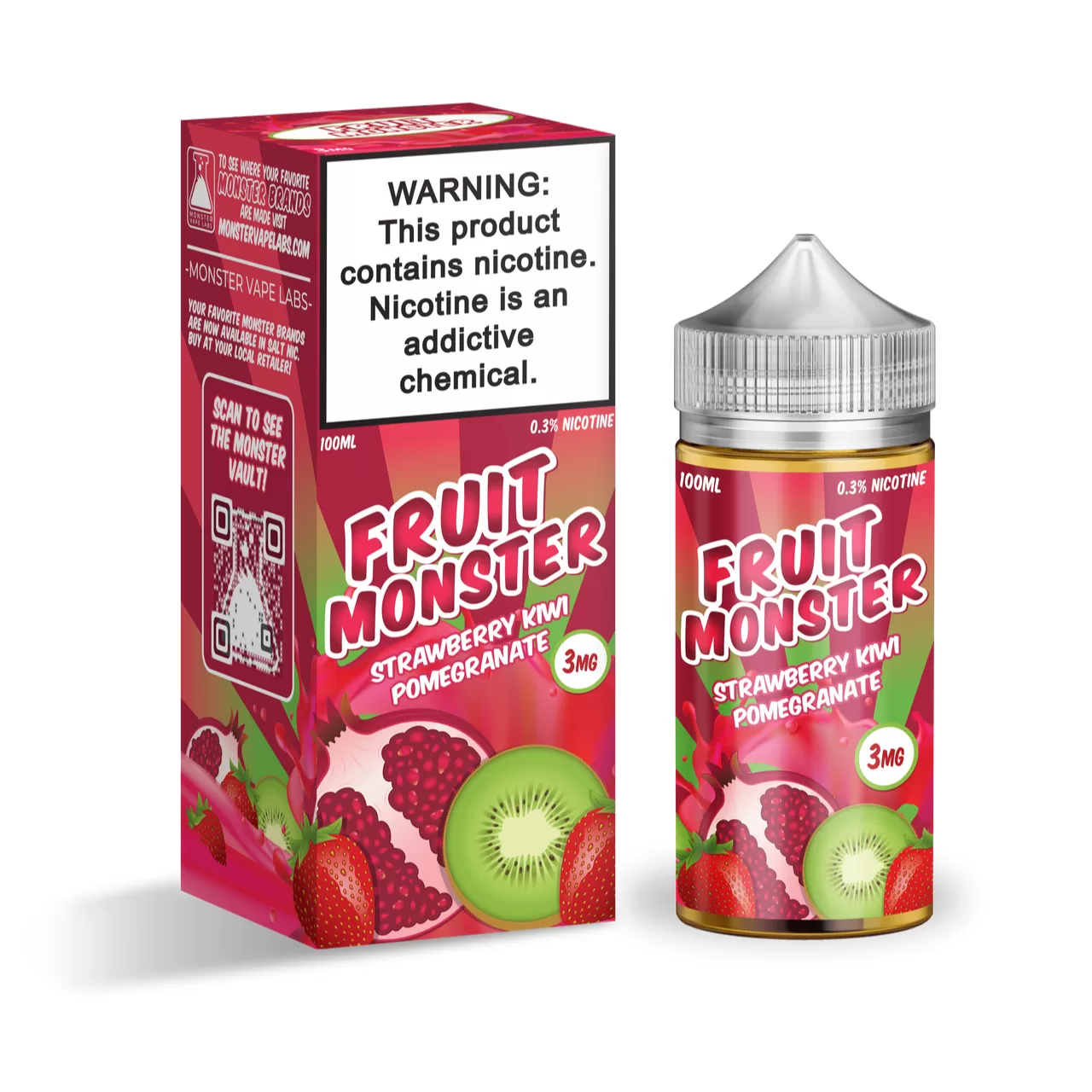 Fruit Monster E-Juice Collection (100ml) Strawberry Kiwi Pomegranate 3 MG Fruit Monster E-Juice Collection (100ml) Strawberry Kiwi Pomegranate 3 MG