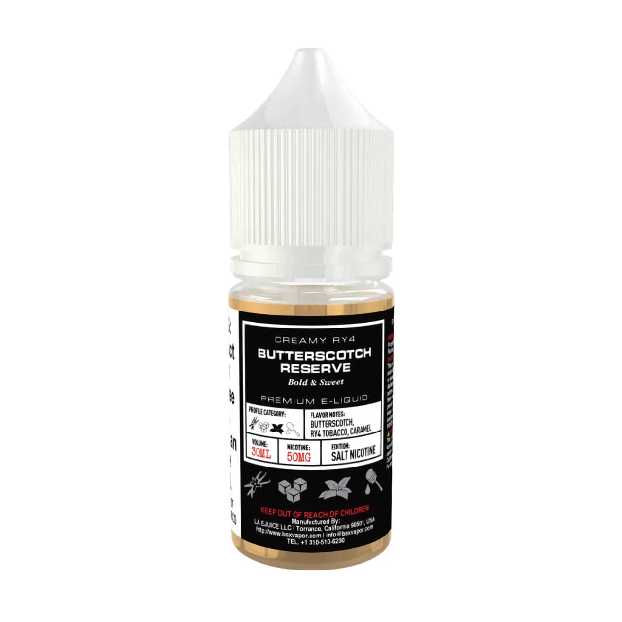Glas Butterscotch Grand Reserve Salts 30ml E-Juice Glas Butterscotch Grand Reserve Salts 30ml E-Juice