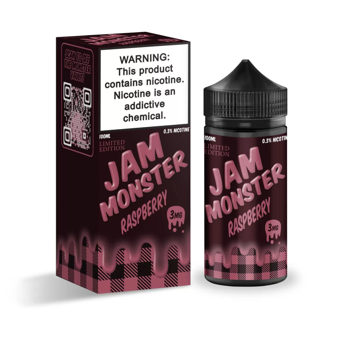 Jam Monster Raspberry 100ml E-Juice Jam Monster Raspberry 100ml E-Juice