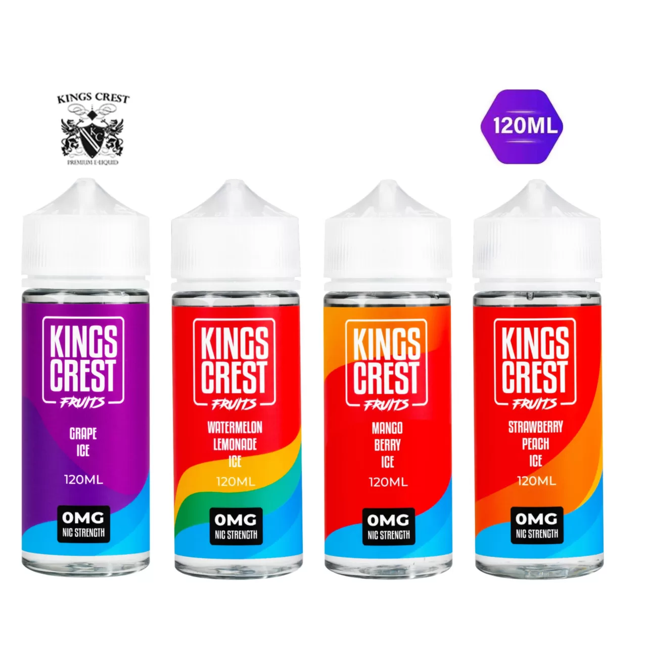 King's Crest Fruits Ice 120ml E-Juice Collection