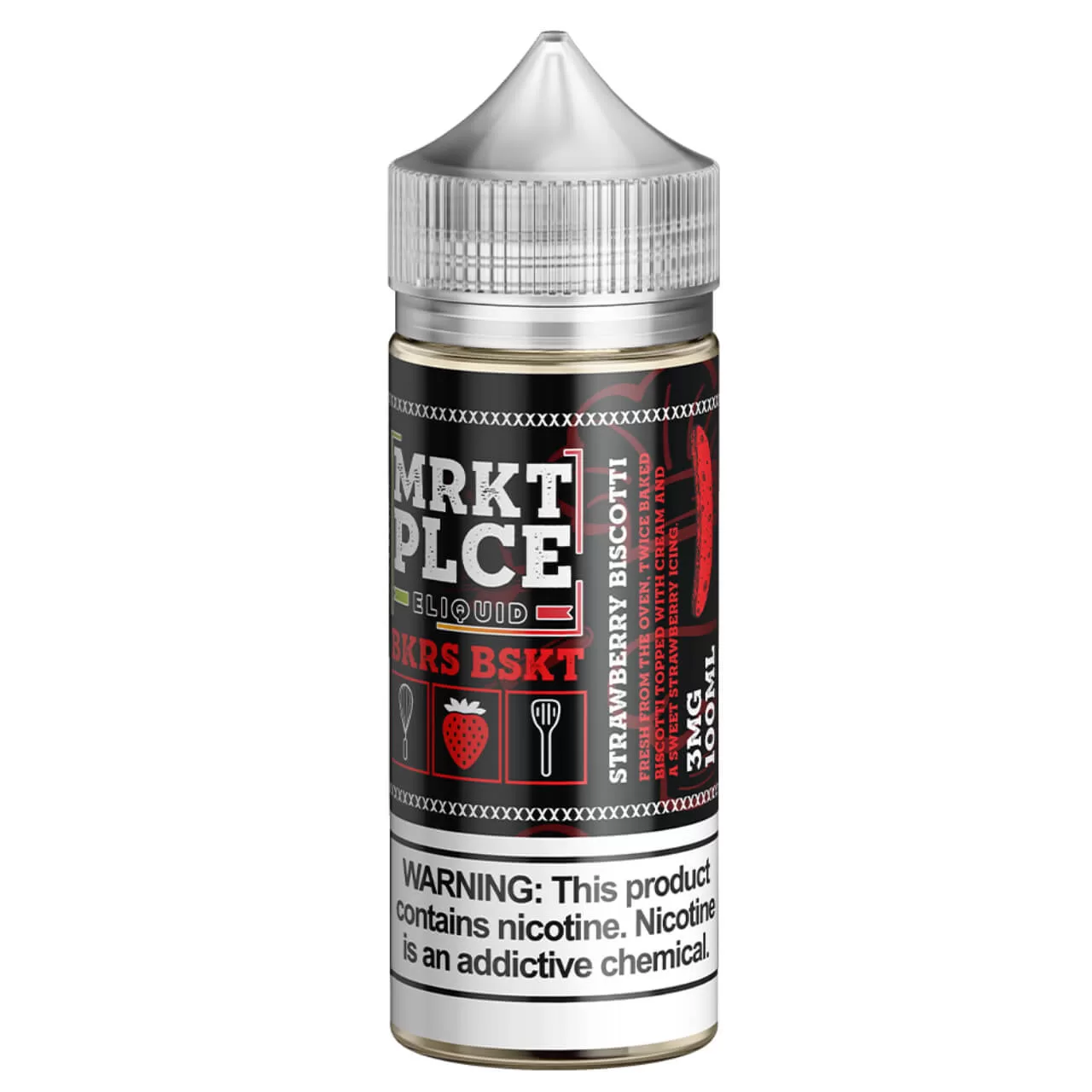 MRKTPLCE BKRS BSKT Strawberry Biscotti 100ml E-Juice MRKTPLCE BKRS BSKT Strawberry Biscotti 100ml E-Juice