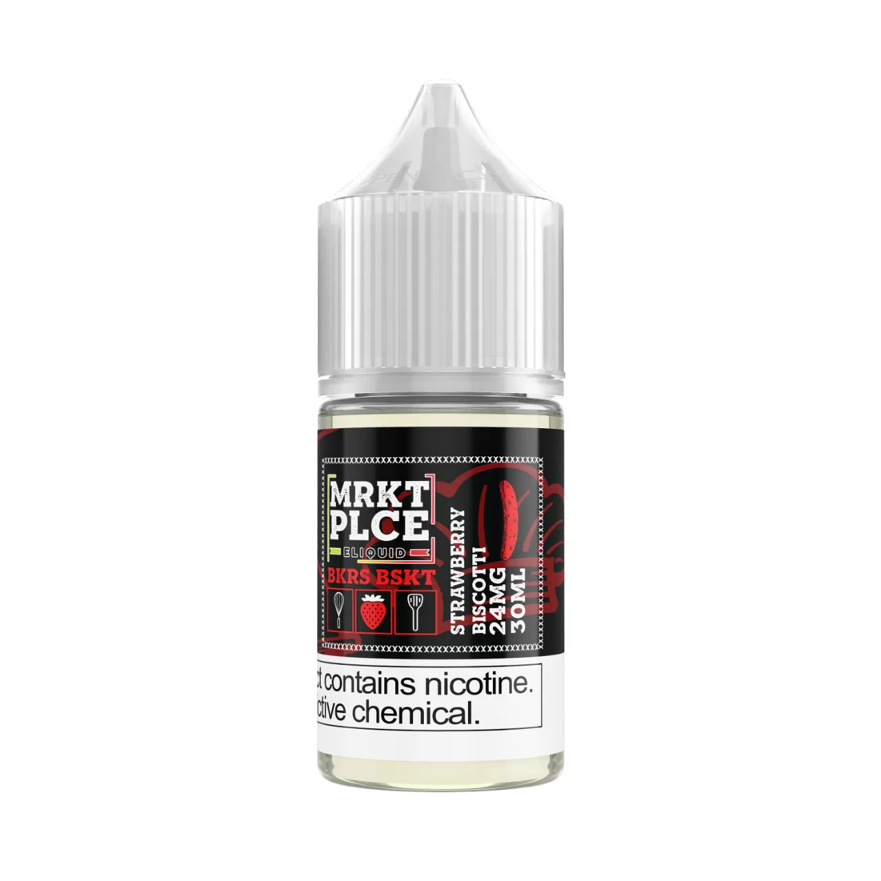 MRKTPLCE BKRS BSKT Strawberry Biscotti Salt Nic 30ml E-Juice MRKTPLCE BKRS BSKT Strawberry Biscotti Salt Nic 30ml E-Juice